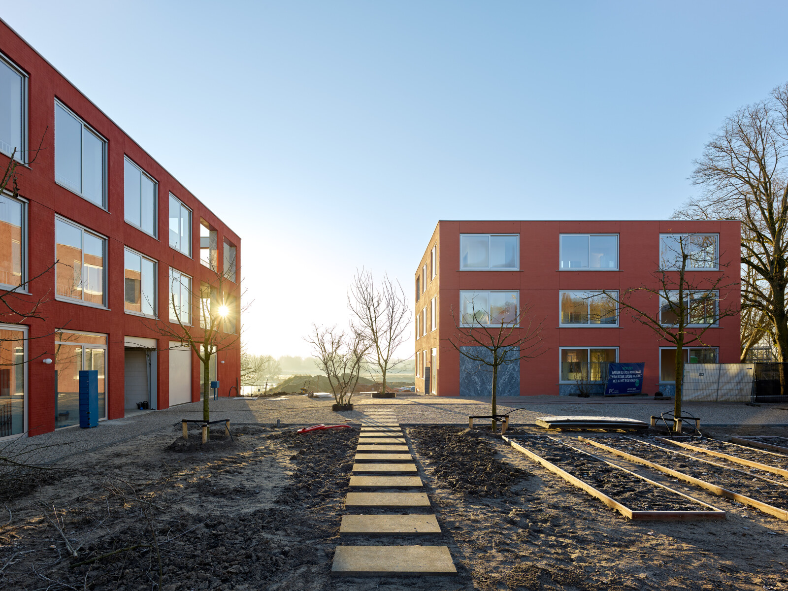 De aanleg van het Moestuinplein